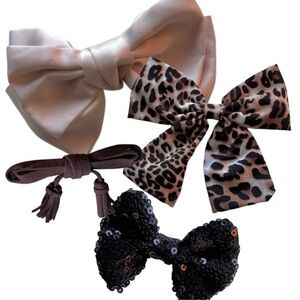 🖤Throw Dem 'Bows/Vibe Capsule: Three Bow Barrettes and One Alligator Bow Clip